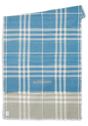 Burberry logo-print scarf - Blue