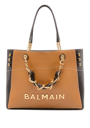 Balmain 1945 leather tote bag - Brown