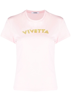 Vivetta gem-logo short-sleeved T-shirt - Pink