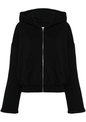 MM6 Maison Margiela single-stitch-logo hoodie - Black