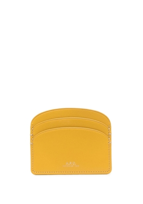 A.P.C. Demi-Lune leather cardholder - Yellow