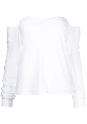 RTA off-shoulder long sleeve top - White
