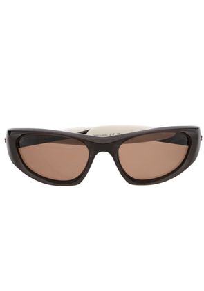 Bottega Veneta Eyewear Cone wrap-around sunglasses - Brown