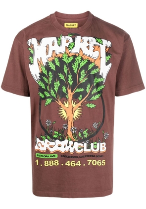 MARKET graphic print T-shirt - Brown