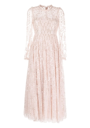 Needle & Thread Raindrop sequinned tulle gown - Pink