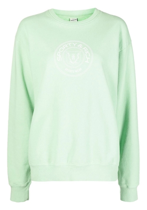 Sporty & Rich Monaco logo-print crew neck sweatshirt - Green