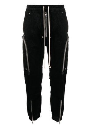 Rick Owens tapered zip-detail trousers - Black