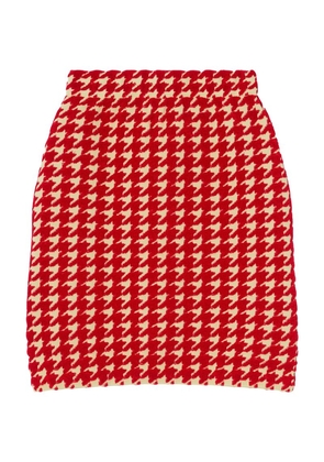 Burberry Towelling Houndstooth Mini Skirt