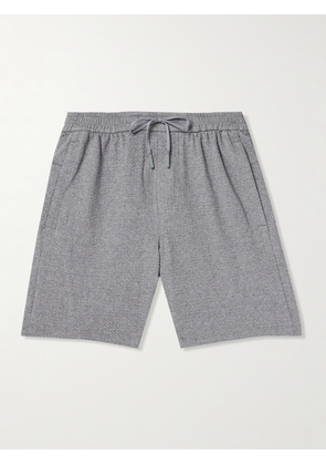 Lululemon - Straight-Leg Double-Knit Textured Cotton-Blend Jersey Drawstring Shorts - Men - Gray - S