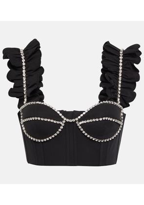 Area Embellished cotton bustier top