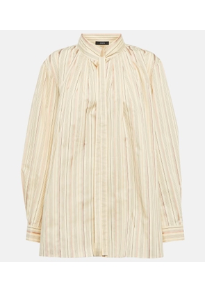 Joseph Orton striped cotton and silk-blend shirt