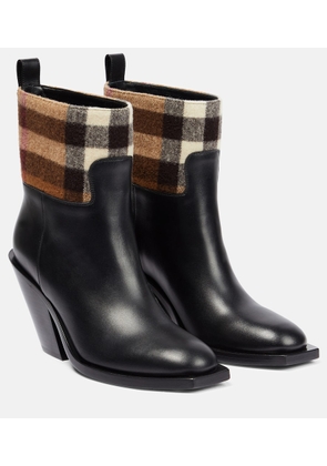 Burberry Vintage Check leather ankle boots