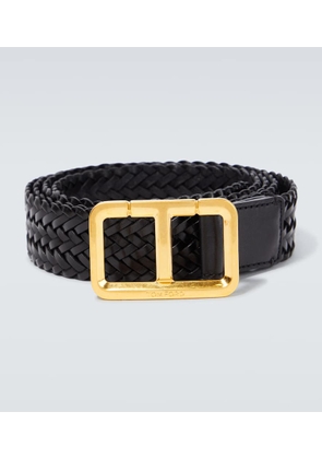 Tom Ford T woven leather belt