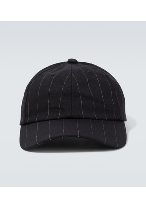 Dries Van Noten Pinstriped wool baseball cap