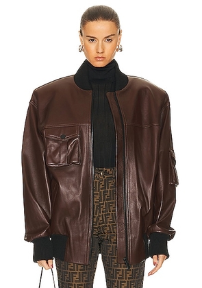 THE MANNEI Le Mans Jacket in Brown - Brown. Size 38 (also in ).