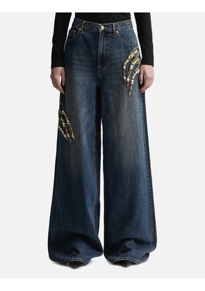 Claw Cut-Out Relaxed Jeans