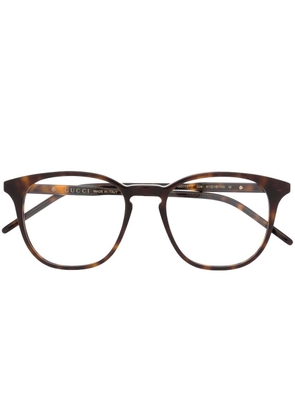 Gucci Eyewear tortoiseshell-effect square glasses - Brown