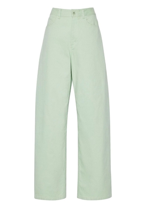 LAPOINTE high-waisted wide-leg trousers - Green