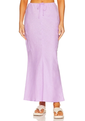 FAITHFULL THE BRAND Katala Skirt in Lavender. Size XXL.