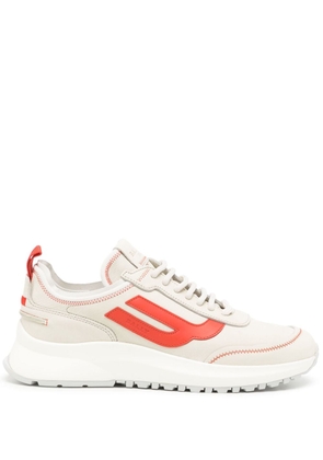 Bally logo-patch exposed-seam sneakers - Grey