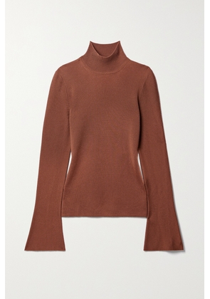 Gabriela Hearst - Straun Wool And Cashmere-blend Turtleneck Top - Brown - x small,small,medium,large,x large