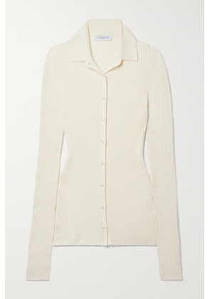Gabriela Hearst - Onora Ribbed Cashmere And Silk-blend Cardigan - Ivory - x small,small,medium,large,x large