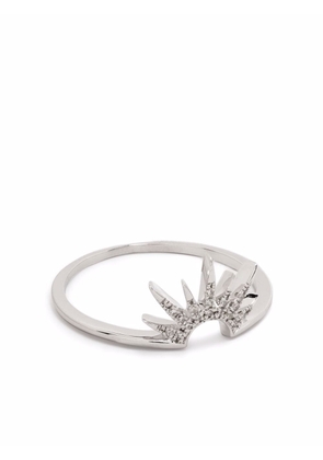 Djula 18kt white gold Sunrise diamond ring - Silver