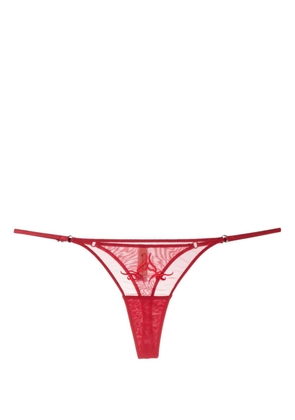 Zhilyova Tribal embroidered-motif thong