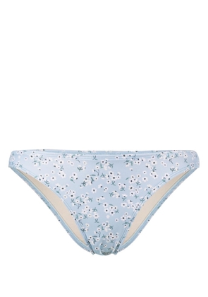 peony daisy-print bikini bottoms - Blue