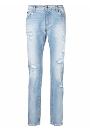 Dolce & Gabbana distressed skinny-fit jeans - Blue