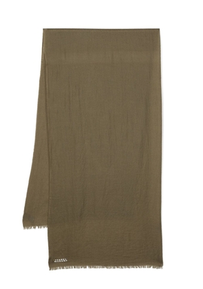 MARANT frayed-edge cashmere scarf - Green