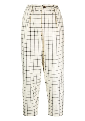 Marni checked virgin-wool tapered trousers - Neutrals
