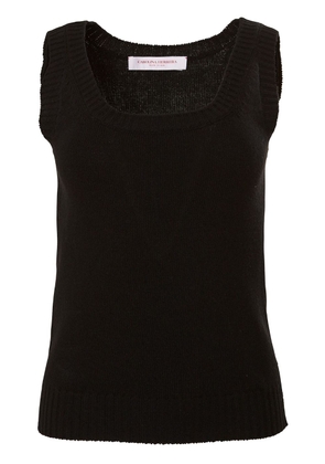 Carolina Herrera wool-cashmere ribbed-knit vest - Black