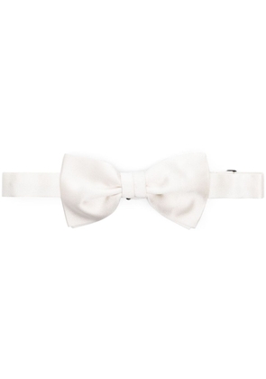 Karl Lagerfeld silk satin bow tie - Neutrals
