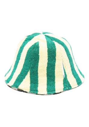 Sunnei striped reversible terry-cloth sun hat - Grey