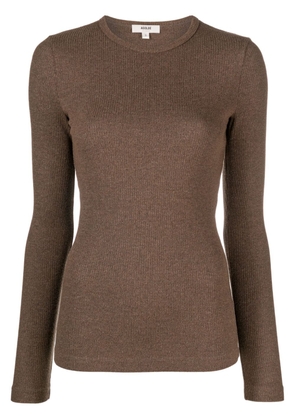 AGOLDE Delphi ribbed-knit top - Brown