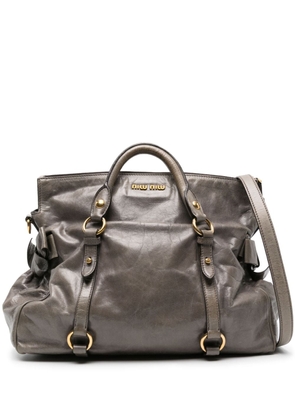 Miu Miu Pre-Owned 2000s leather tote bag - Grey