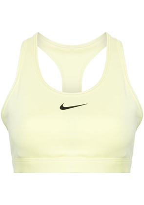 Nike Medium Swoosh-detail sports bra - Yellow