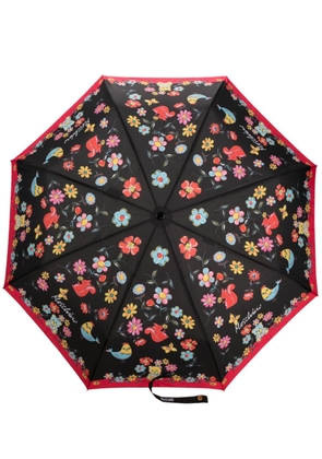 Moschino floral-print foldable umbrella - Black