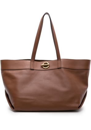 Moschino eyelet-detail leather shoulder bag - Brown