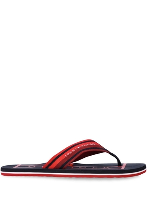 Tommy Hilfiger striped-strap flip flops - Red