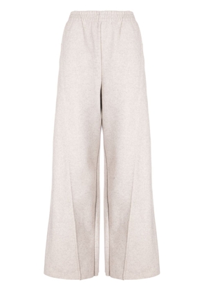 tout a coup high-waisted wide-leg track pants - White