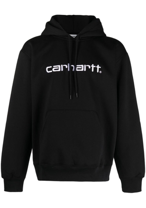 Carhartt WIP logo-embroidered jersey hoodie - Black