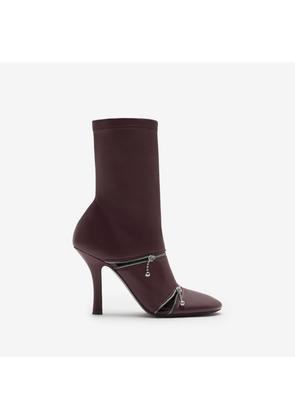 Burberry Leather Peep Boots