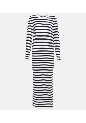 Jardin des Orangers Striped wool and cashmere maxi dress
