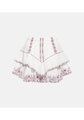 Marant Etoile Jocadia embroidered cotton shorts