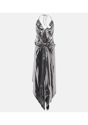 Alexandre Vauthier Halterneck metallic midi dress