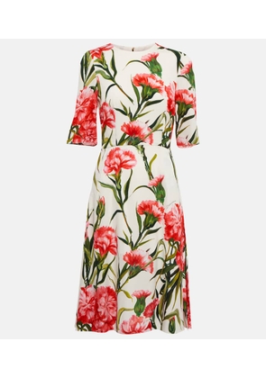 Dolce&Gabbana Floral-printed silk-blend midi dress