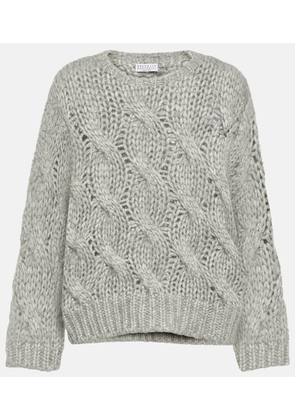 Brunello Cucinelli Cable-knit mohair and wool-blend sweater