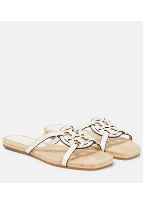 Tory Burch Miller leather and jute sandals